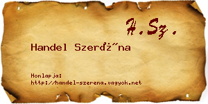 Handel Szeréna névjegykártya